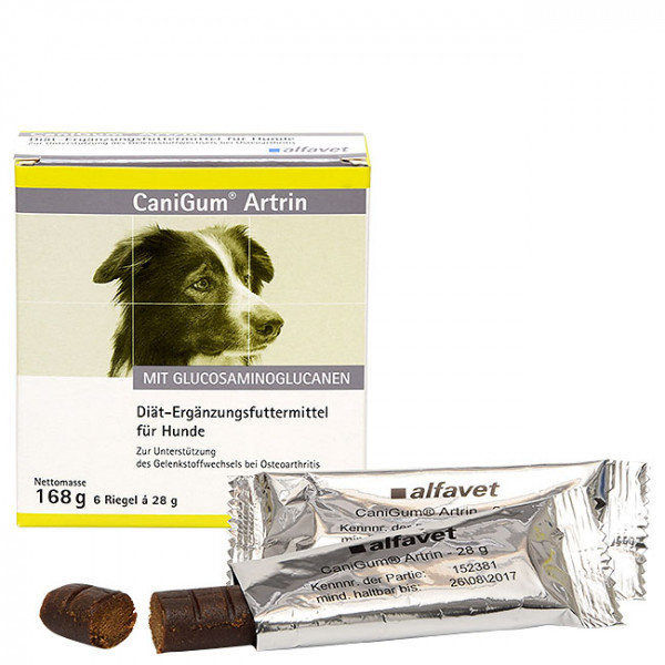 CaniGum Artrin 6x28g Kauriegel für Hunde