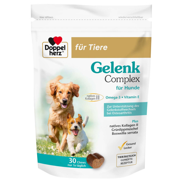 Doppelherz Gelenk Complex Hund 30 Chews MHD 01.08.2023