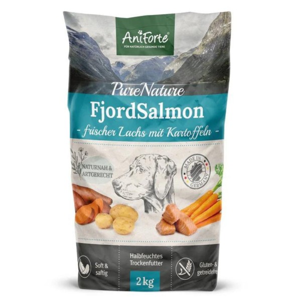 AniForte Trockenfutter FjordSalmon - Frischer Lachs mit Kartoffeln für Hunde 2kg