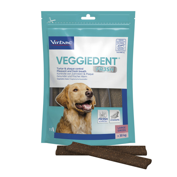 Virbac VeggieDent Kaustreifen für Hunde L 490g