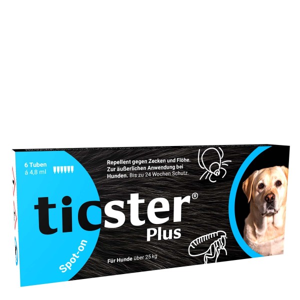 TICSTER Plus Spot-on Lösung für Hunde über 25 kg 6 x 4,8 ml MHD 01.01.2024