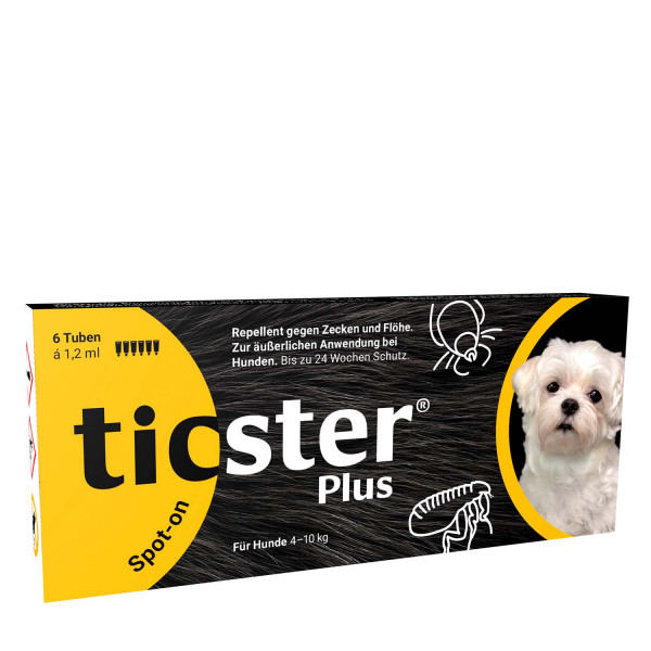 TICSTER Plus Spot-on Lösung für Hunde 4 - 10 kg 6 x 1,2 ml
