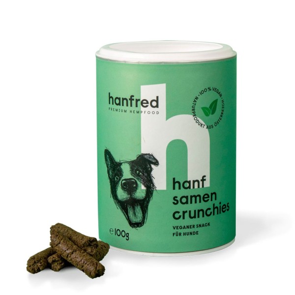 Hanfred Crunchies Vegan für Hunde 100g