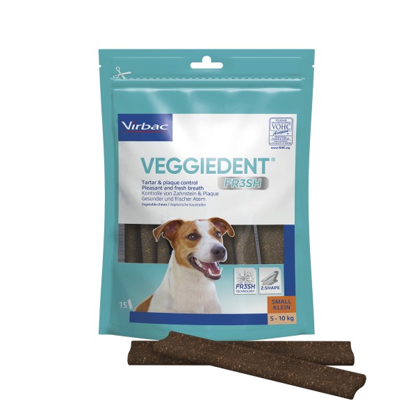 Virbac VeggieDent Kaustreifen für Hunde S 224g MHD 01.07.2024