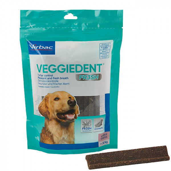 Virbac VeggieDent Kaustreifen für Hunde L 490g