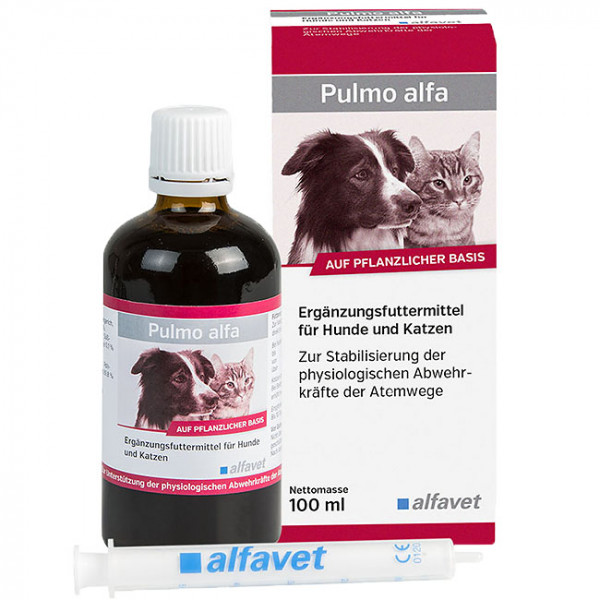 Pulmo alfa 100ml mit Dosierspritze Hund &amp; Katze