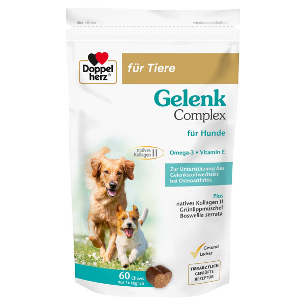 Doppelherz Gelenk Complex Hund 60 Chews MHD 01.08.2023
